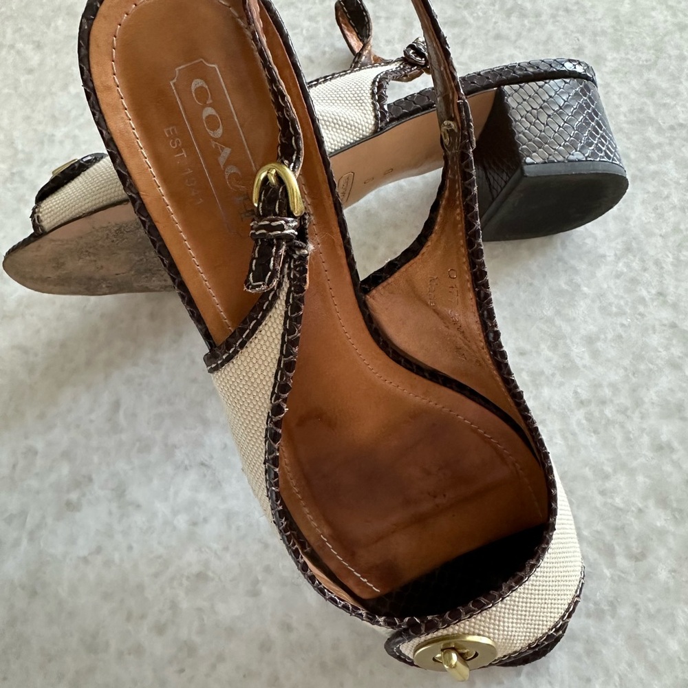 Coach size 9 made in Italy woman shoes - Picture 4 of 7